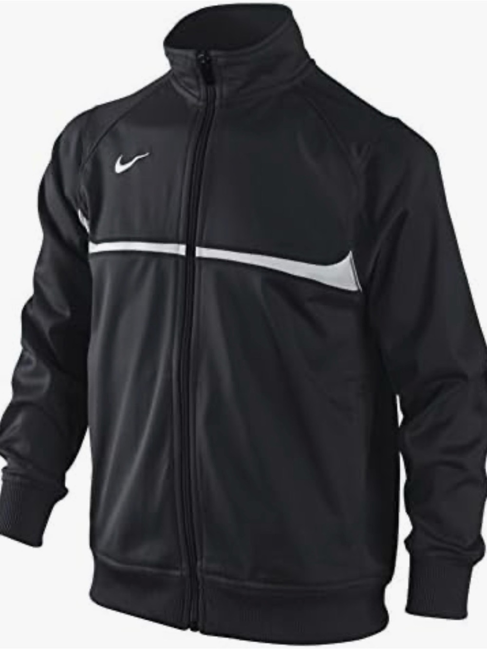 Nike Full-Zip Track Jacket - Black with White Accent